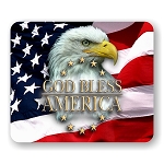 American Eagle (God Bless America) Mouse Pad  9.25