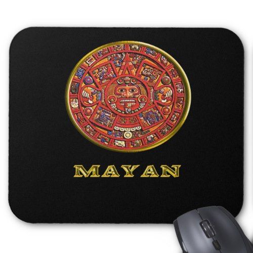 Ancient Mayan Art Mouse Pad 9.25