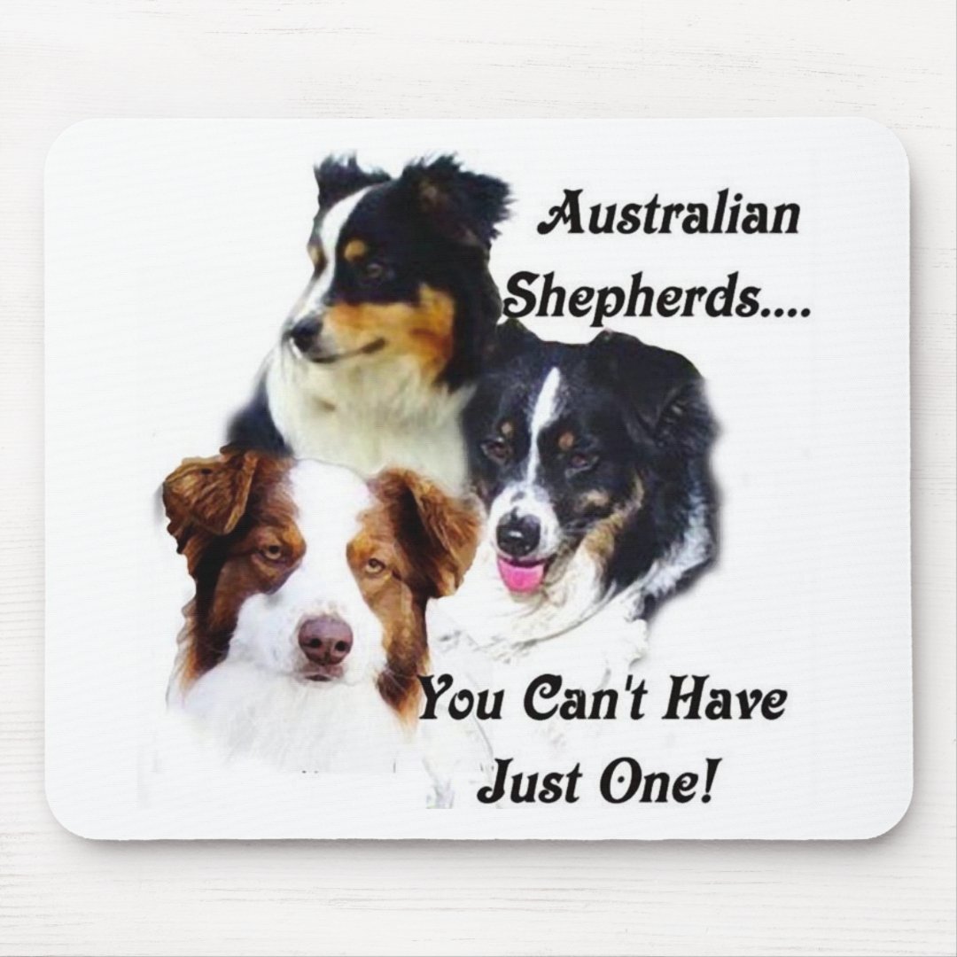 Australian Shepherd Mouse Pad 9.25" X 7.75" 