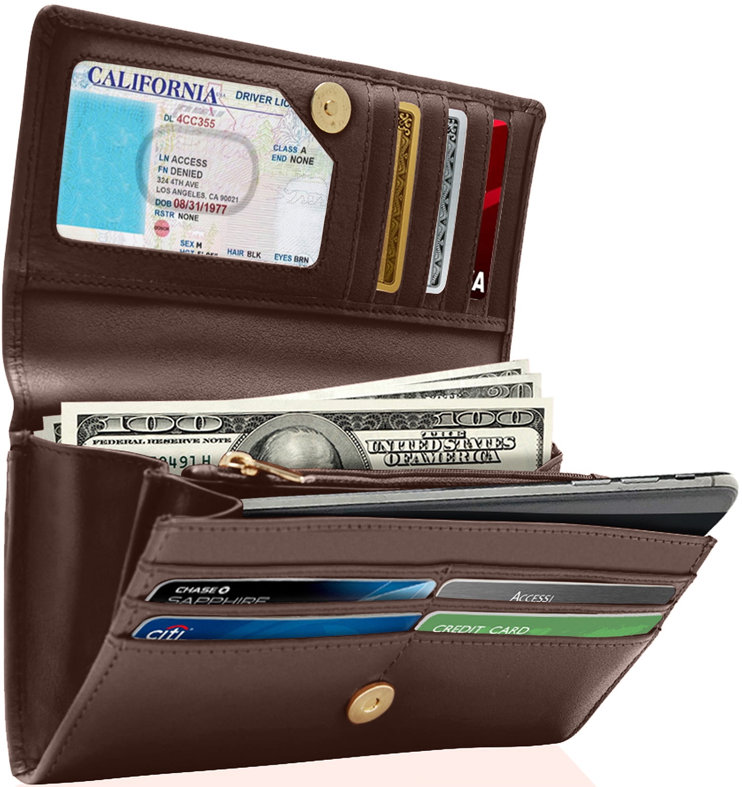 Checkbook Wallet w/ Removable Cover 