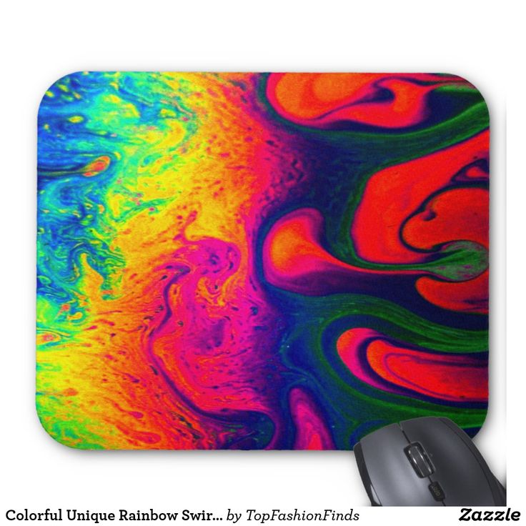 Colorful Swirls Mouse Pad 9.25
