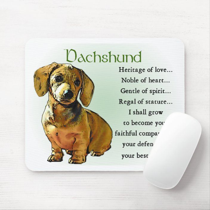 I Love my Dachshund Mouse Pad 9.25
