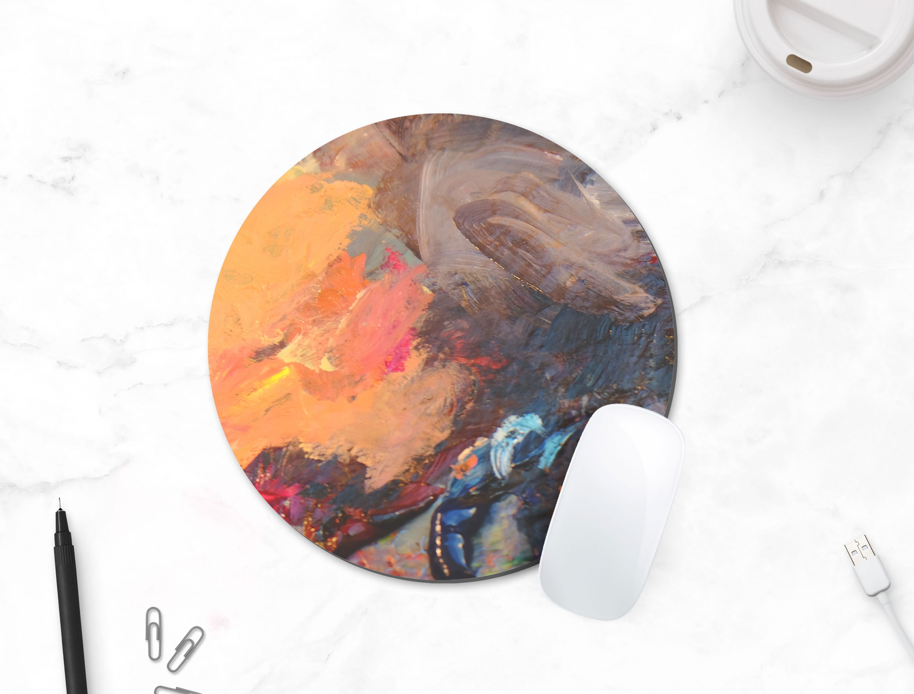 Modern Art Money Abstract Mouse Pad 9.25
