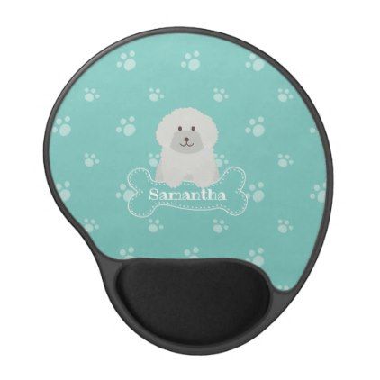 I Love my White Poodle  Mouse Pad 9.25