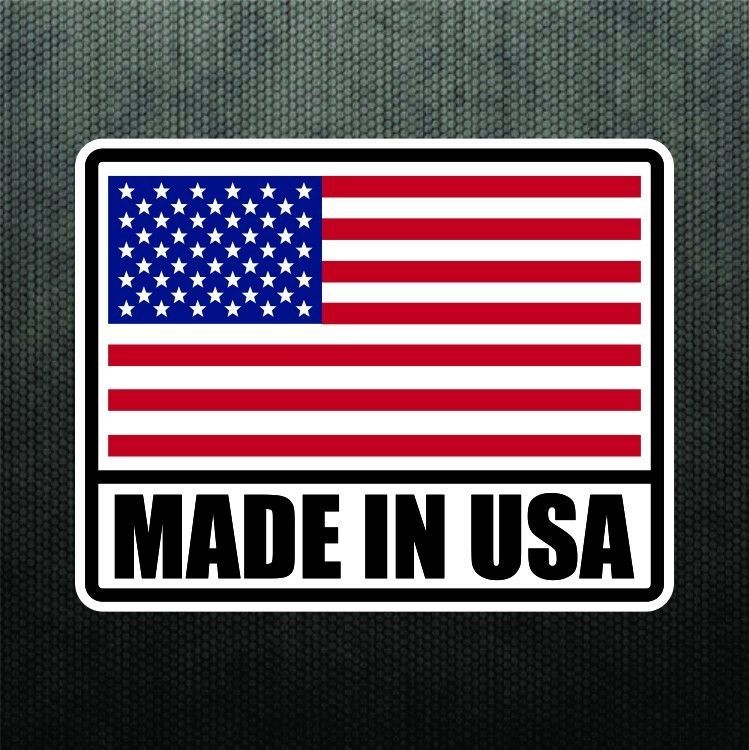 Proudly Made in USA Flag  Vinyl Die-Cut Decal / Sticker ** 4 Sizes **