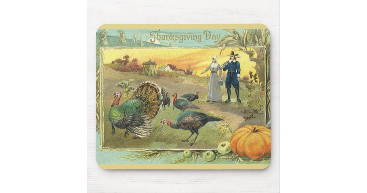 Thanksgiving Vintage Mouse Pad 9.25