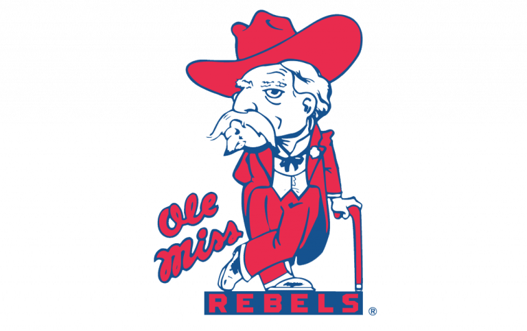 Mississippi Rebels (B) 12" Die-cut Vinyl Decal / Sticker 