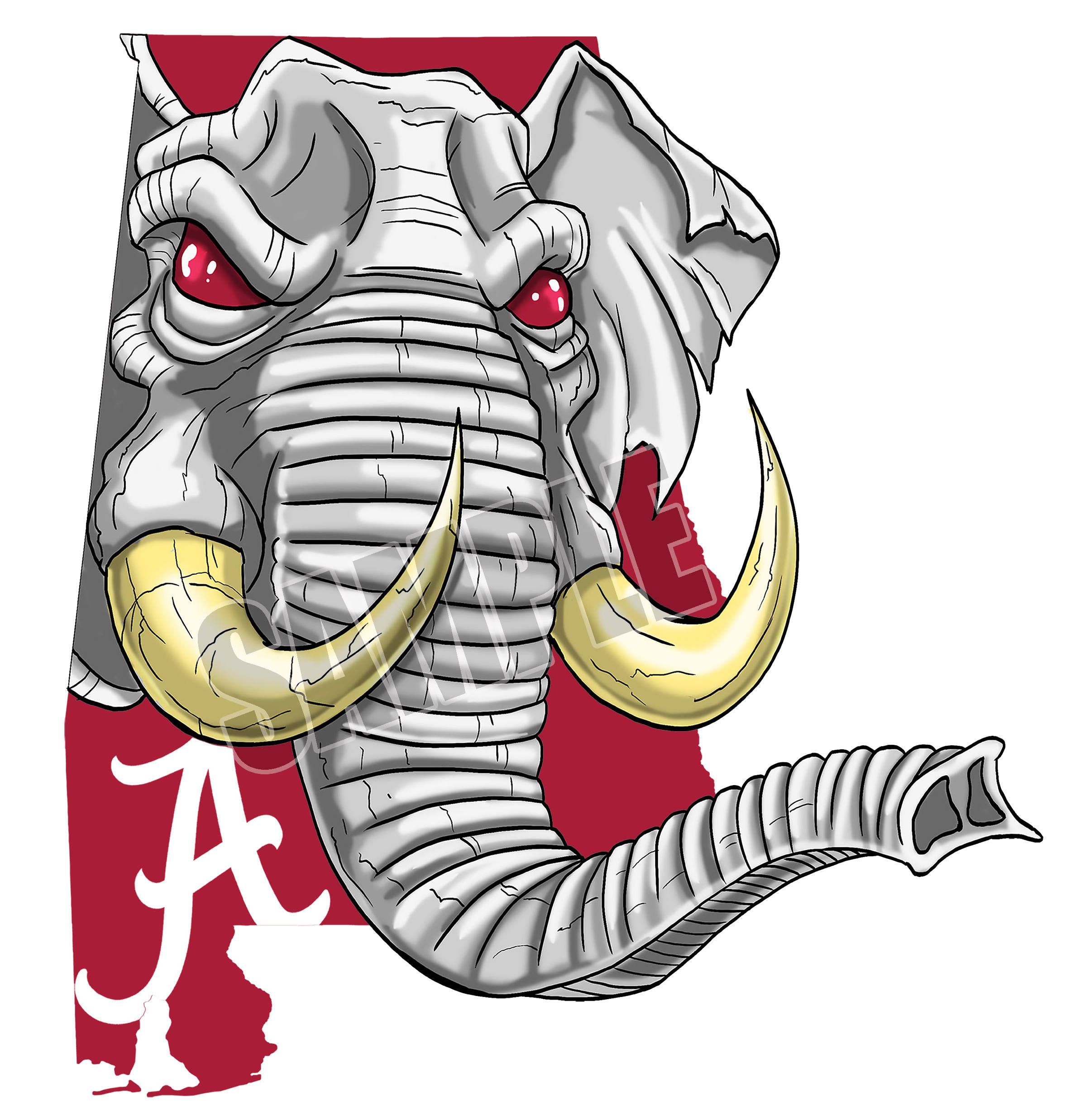 Alabama Crimson Tide Mascot Die-Cut Decal ** 4 Sizes **