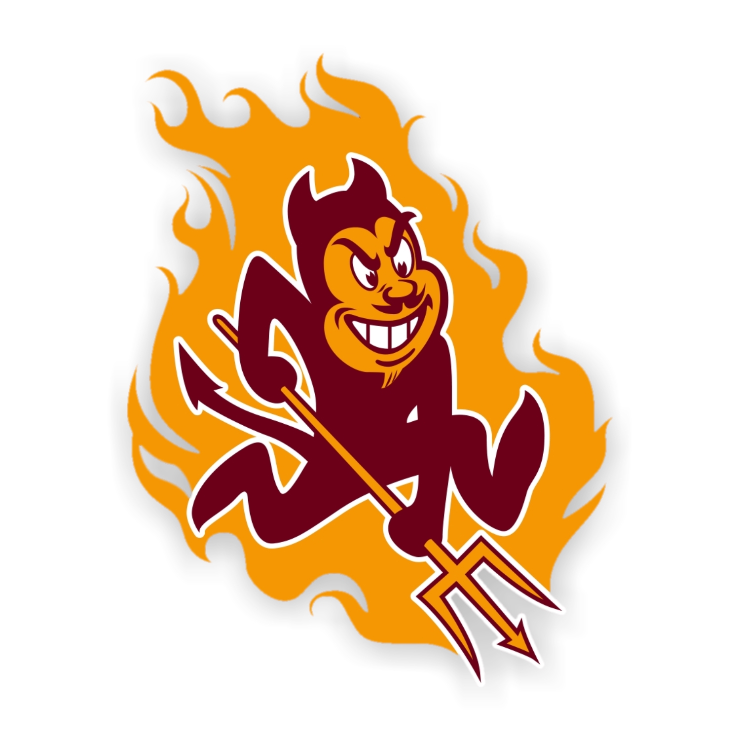 ASU Arizona Sun Devils Black Helmet Vinyl Die-Cut Decal / Sticker ** 4 Sizes **