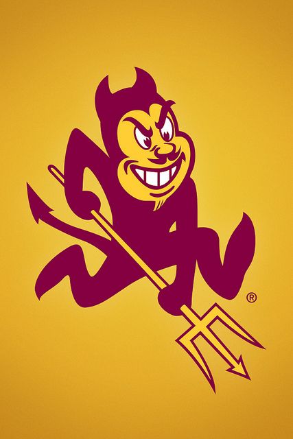 ASU Arizona State Sun Devils Gold Helmet with Mascot Vinyl Die-Cut Decal / Sticker ** 4 Sizes **