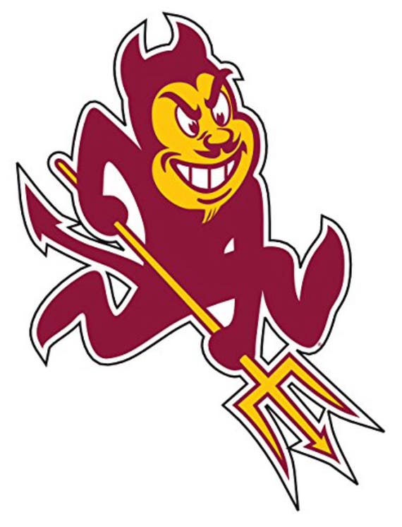 ASU Arizona State Sun Devils (Fork) Vinyl Die-Cut Decal / Sticker ** 4 Sizes ** 