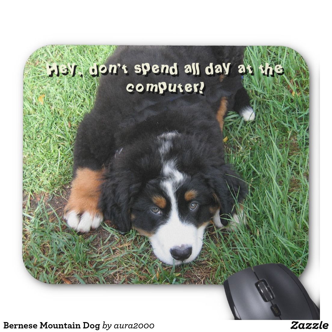 I Love my Bernese Mountain Dog Mouse Pad 9.25