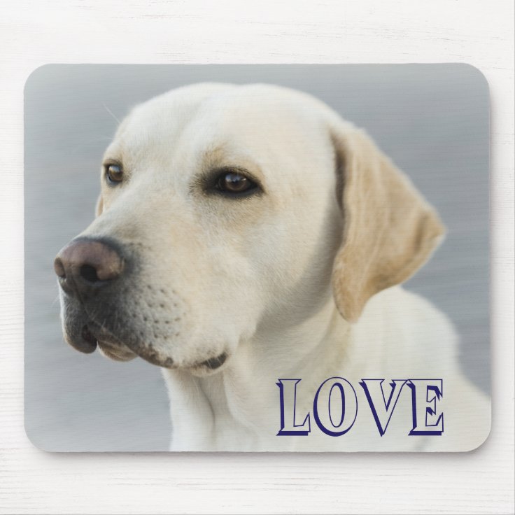 I Love my Black Labrador Retriever Mouse Pad 9.25