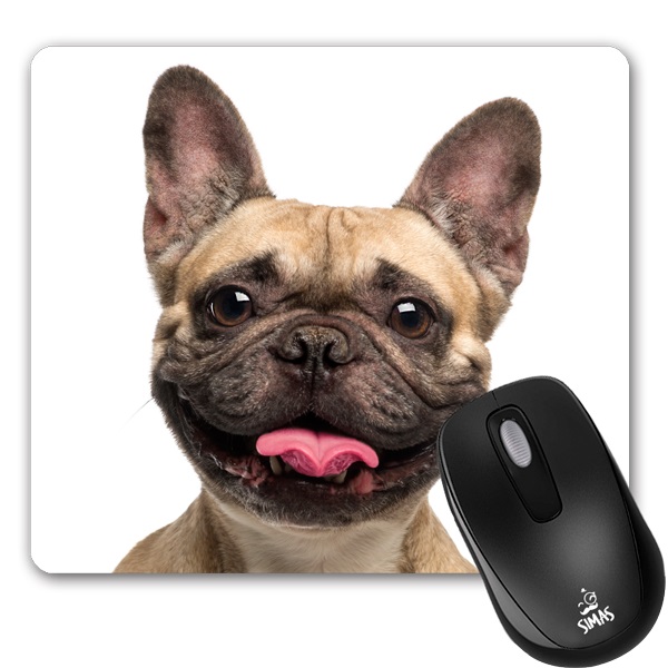 Bulldog Portrait Mouse Pad 9.25