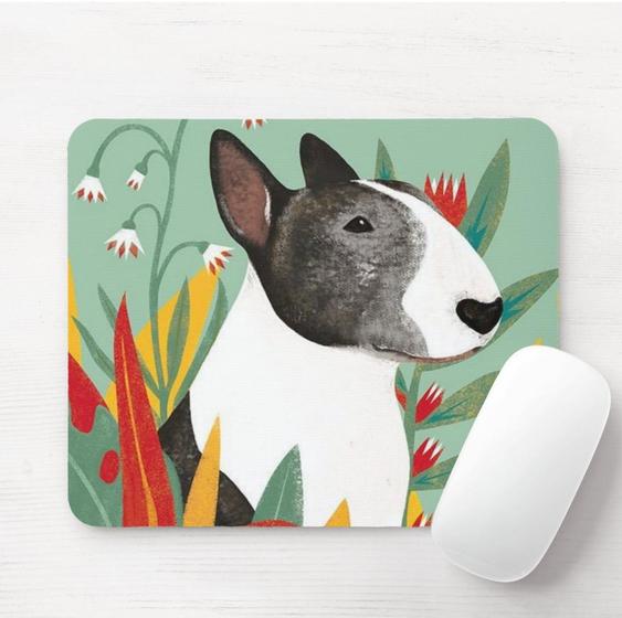 Bull Terrier Cartoon Mouse Pad 9.25