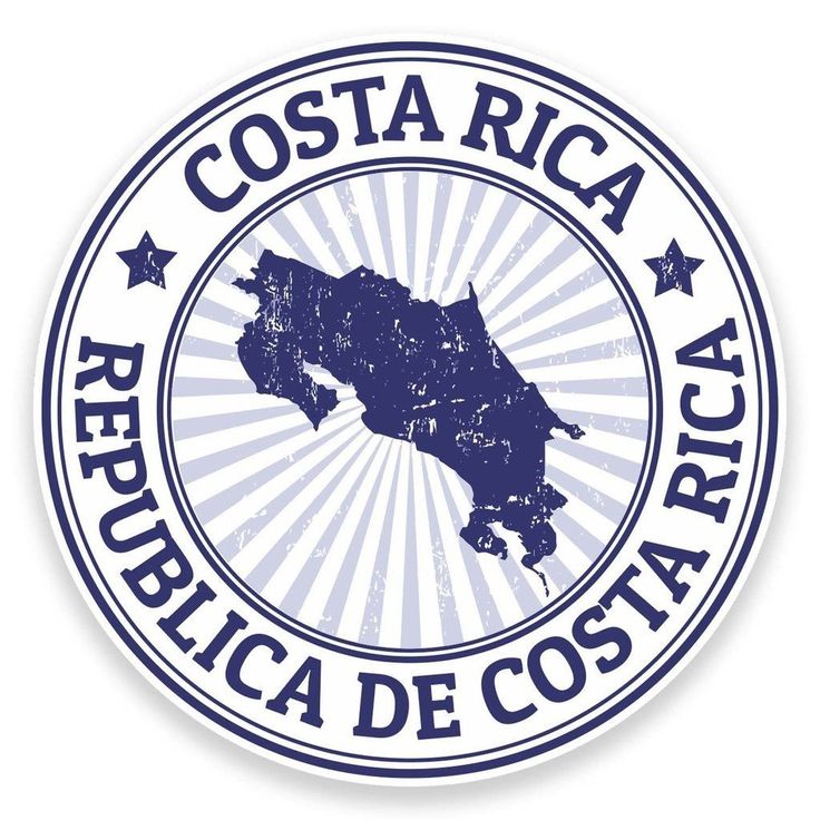 Costa Rica  Vinyl Die-Cut Decal / Sticker ** 4 Sizes **