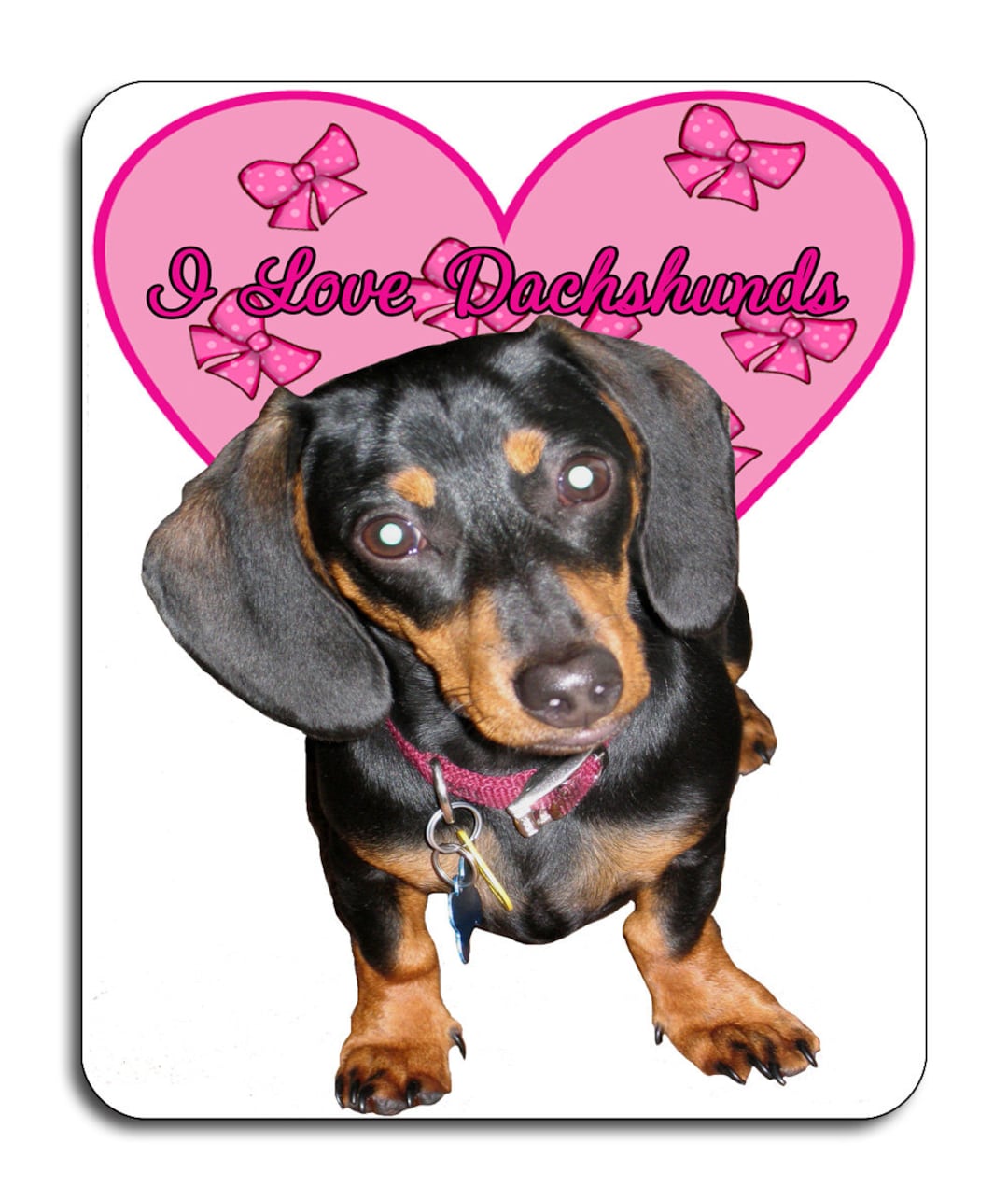 Dachshund Love Mouse Pad 9.25