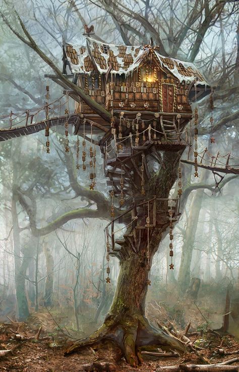 Fantasy Tree House Mouse Pad 9.25
