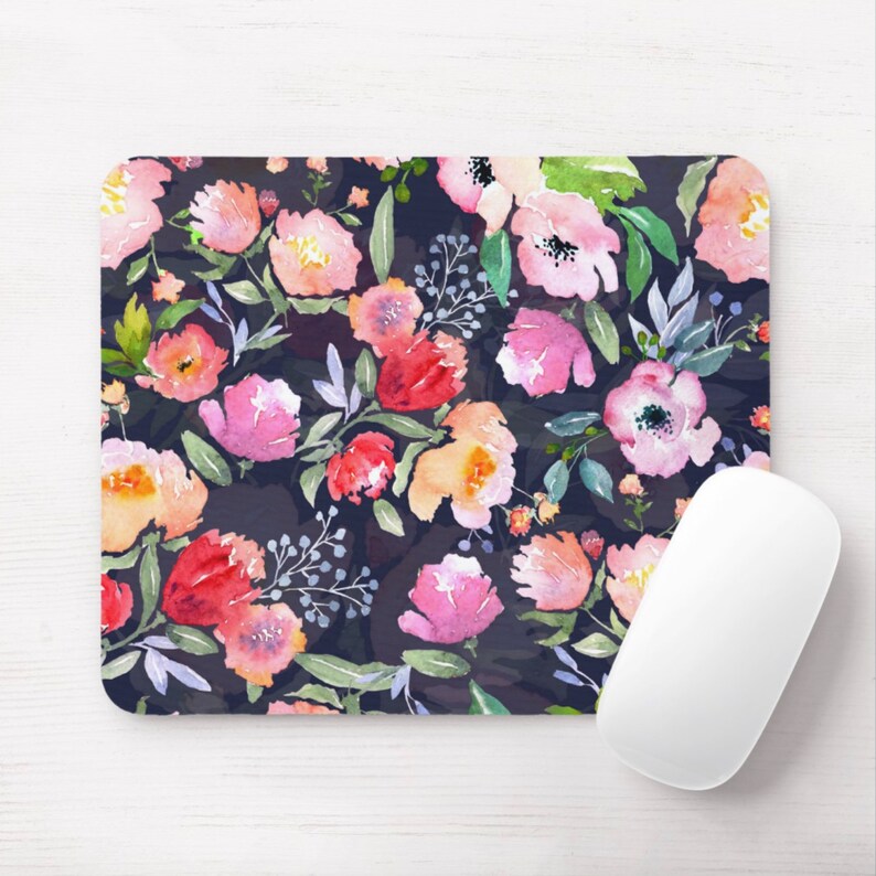 Floral Vintage Art Mouse Pad 9.25