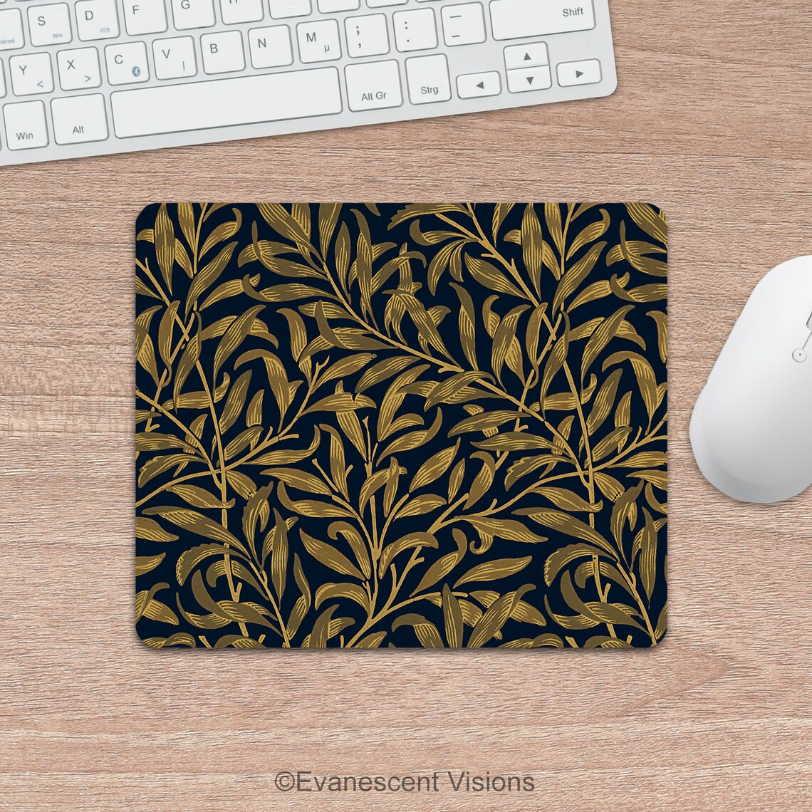 Botanical Vintage Wall Art Mouse Pad 9.25