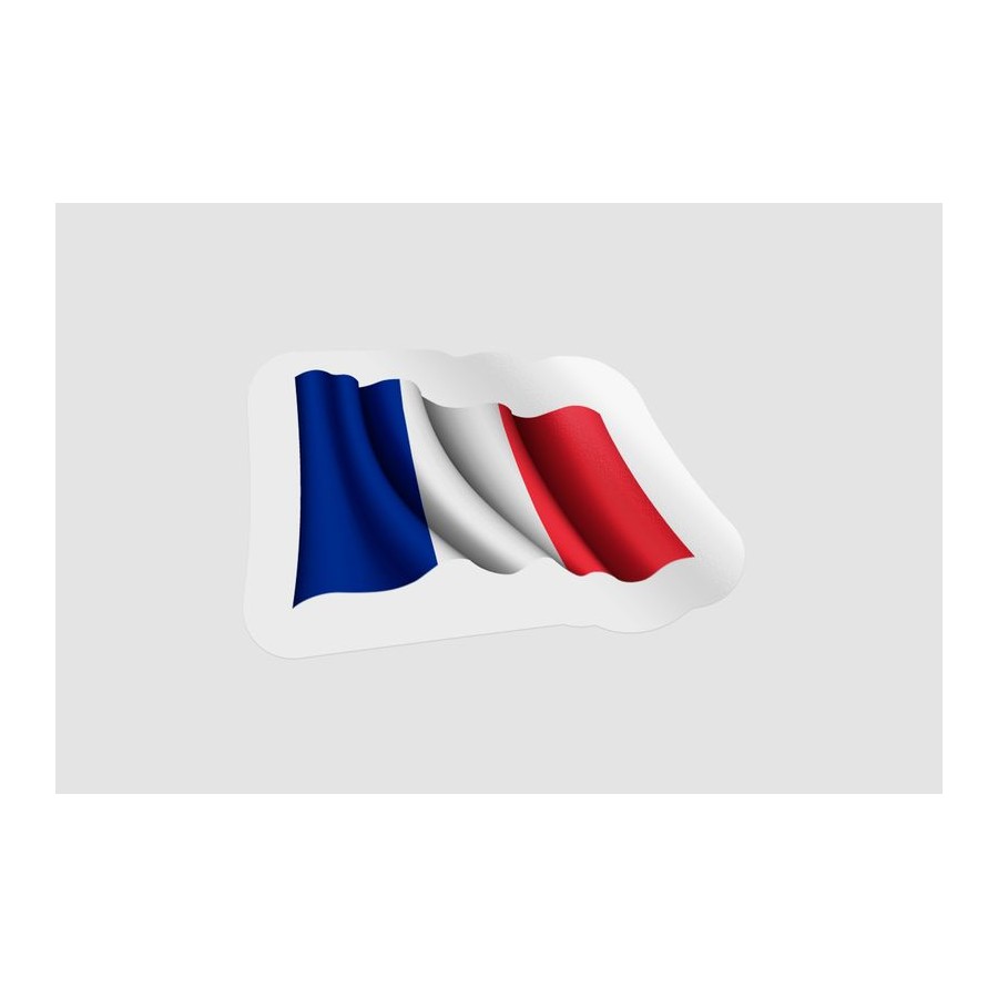 France Flag waving  Vinyl Die-Cut Decal / Sticker ** 4 Sizes ** 