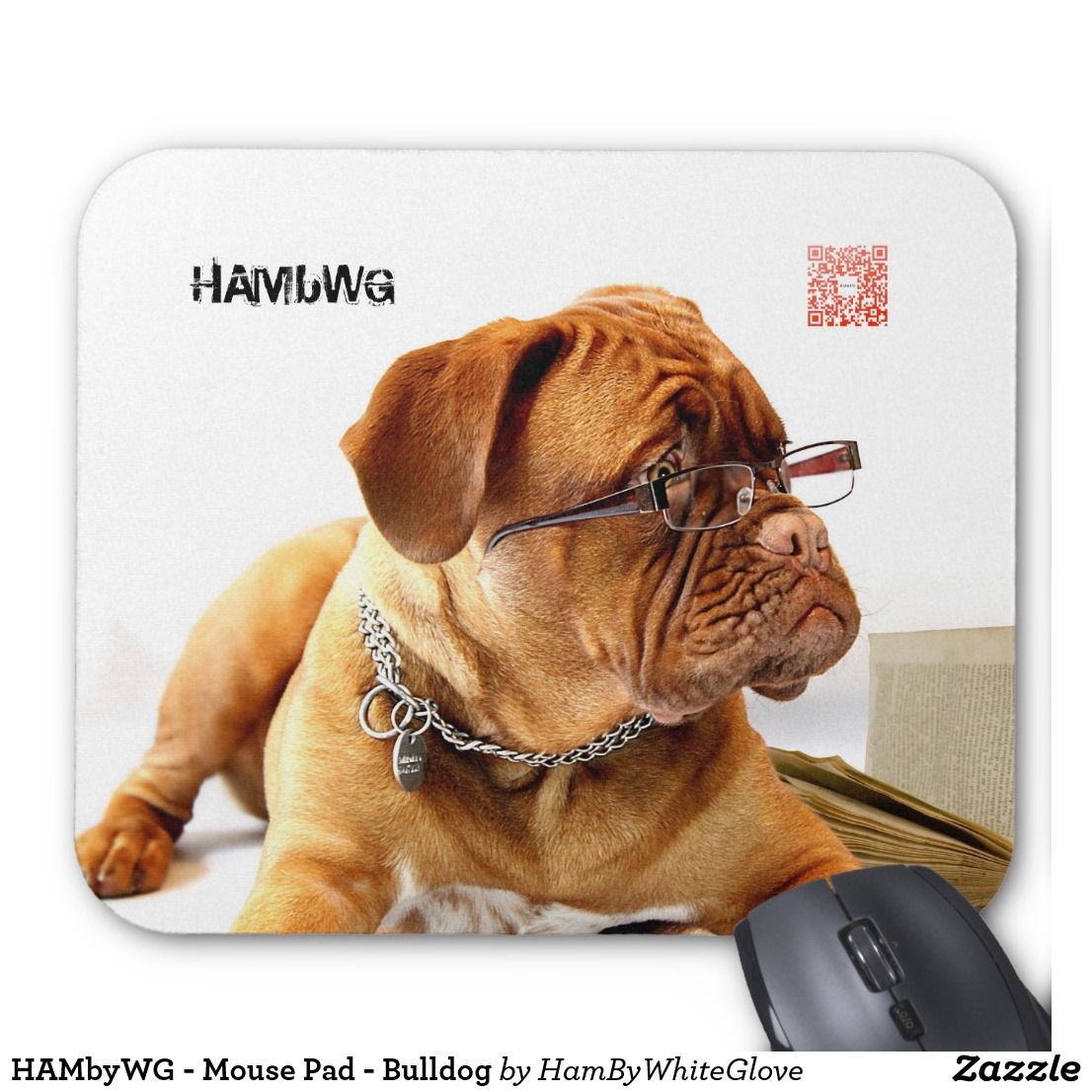 I Love my French Mastiff  Mouse Pad 9.25