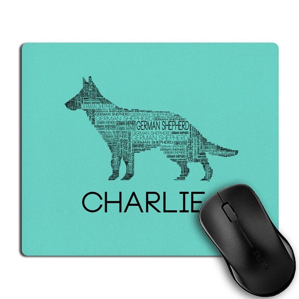 I Love my German Shepherd Mouse Pad 9.25