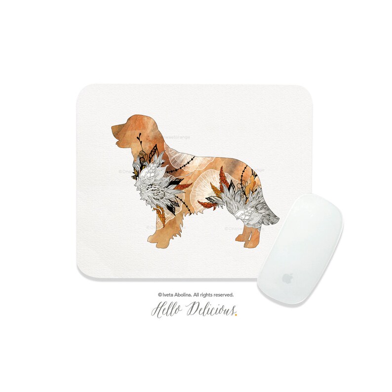 Golden Retriever Mouse Pad 9.25" X 7.75"