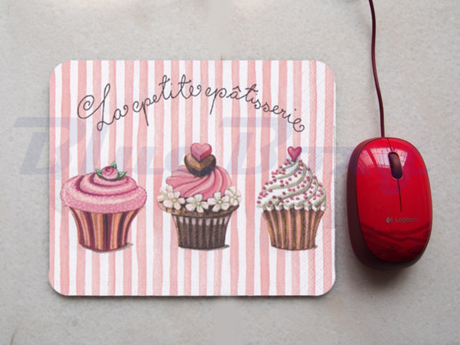 I Love Cupcakes Mouse Pad 9.25