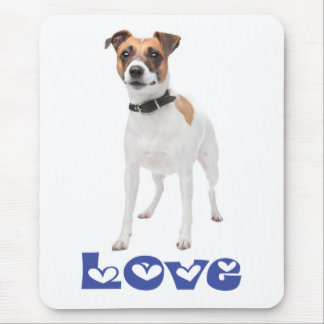 I Love my Jack Russell Terrier Mouse Pad 9.25