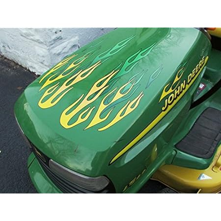 John Deere Green Flames Vinyl Die-Cut Decal / Sticker * 4 Sizes *