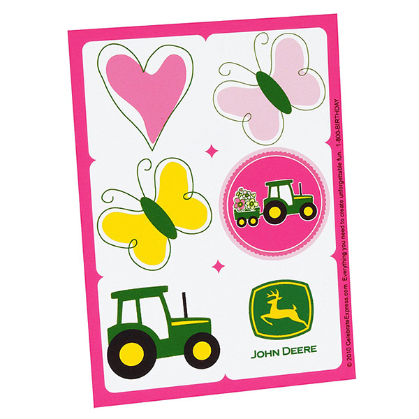 John Deere Pink Flames Vinyl Die-Cut Decal / Sticker * 4 Sizes *