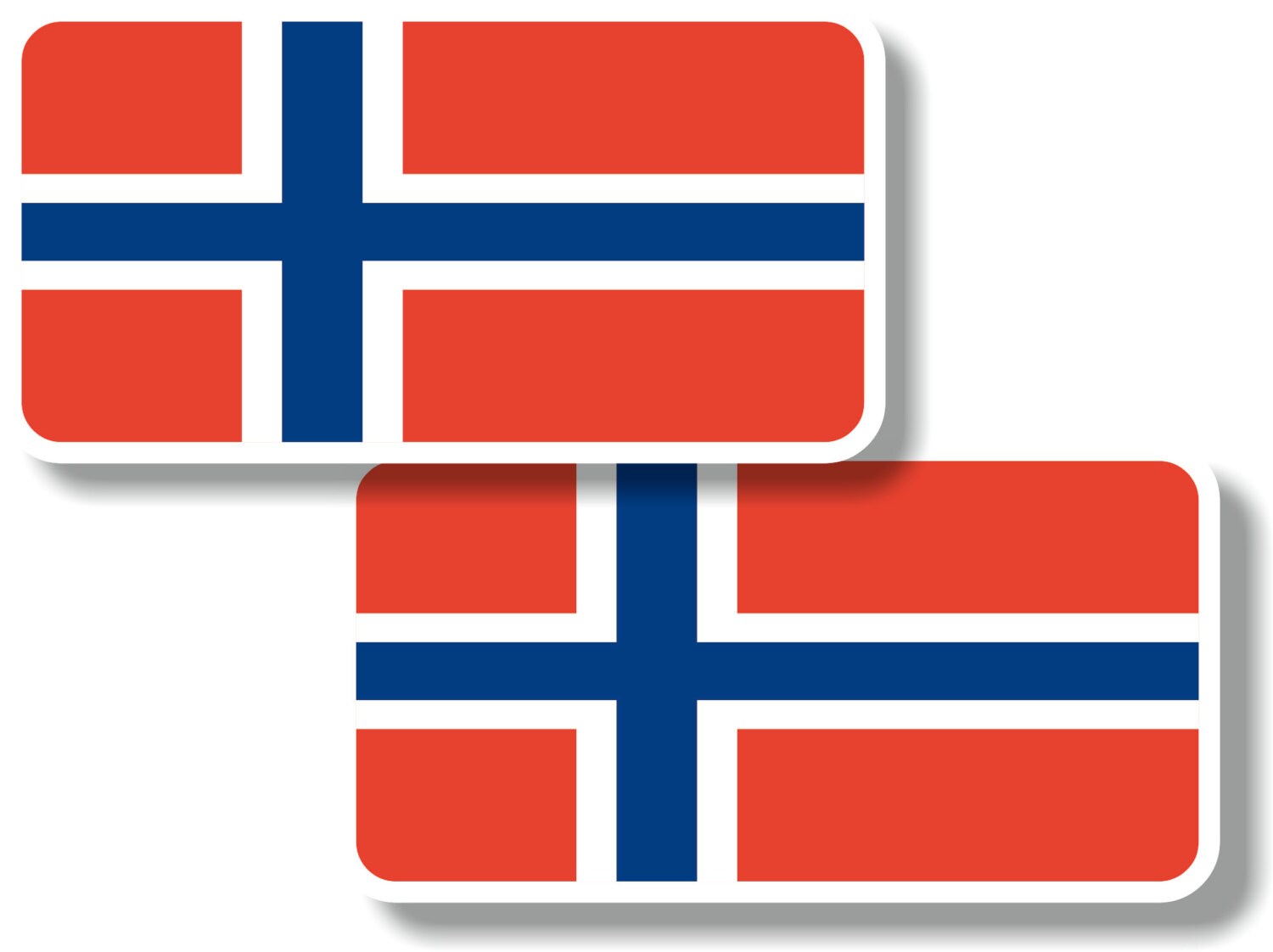 Norway Flag Waving Vinyl Die-Cut Decal / Sticker ** 4 Sizes **