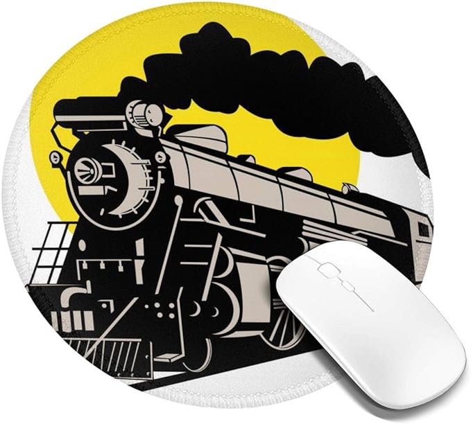 Red Train Wheels Mouse Pad 9.25