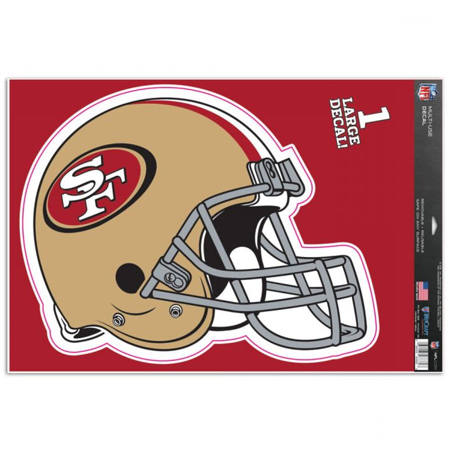 San Francisco 49ers New Shape Helmet Vinyl Die Cut Decal S