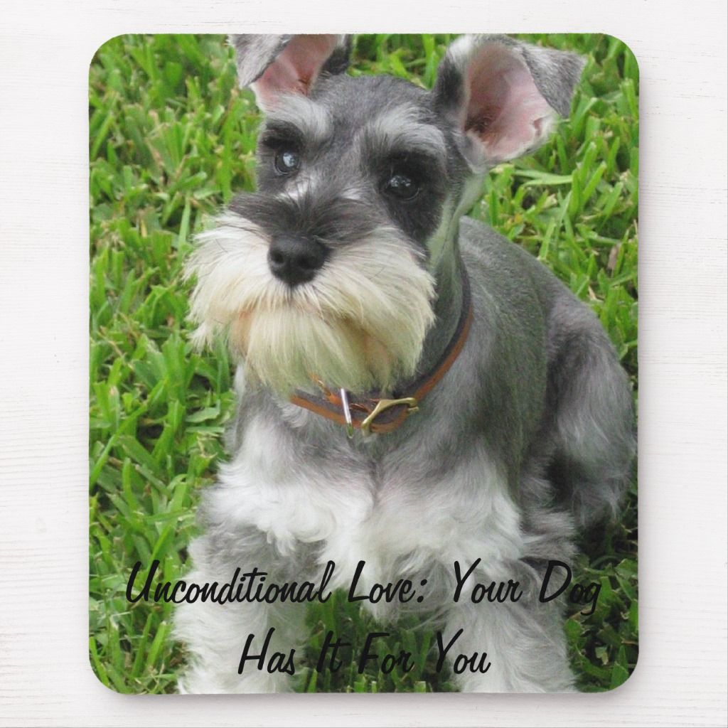 I Love my Schnauzer (Black) Mouse Pad 9.25