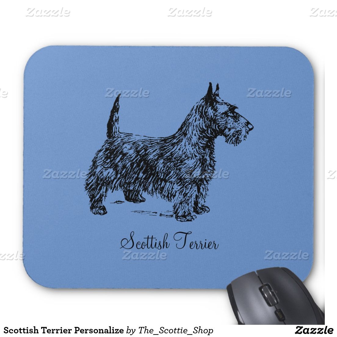 I Love my Scottish Terrier Mouse Pad 9.25