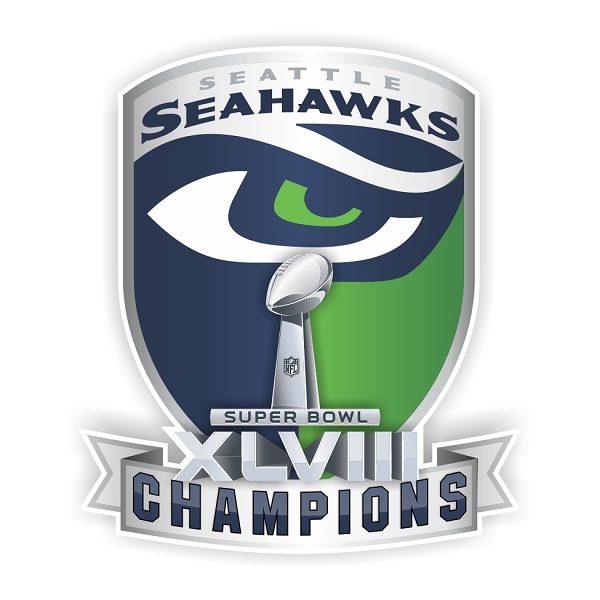 Seattle Seahawks Vinyl Color Decal Die Cut Out Football Sticker superbowl 
