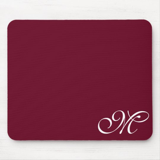 Social Media Burgandy  Mouse Pad 9.25