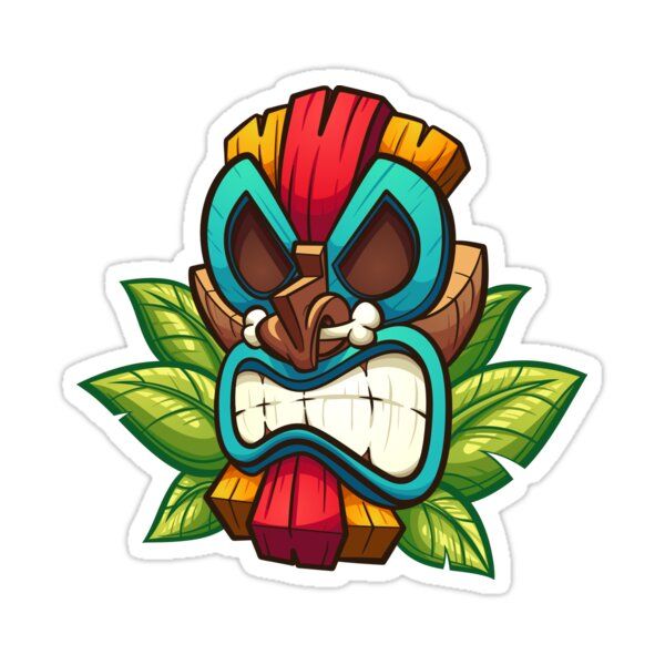 Tiki God Mask Die-cut Vinyl Decal / Sticker ** 4 Sizes **