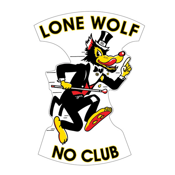 Traditional Lone Wolf Biker Tattoo flash Die-cut Vinyl Decal / Sticker ** 4 Sizes **