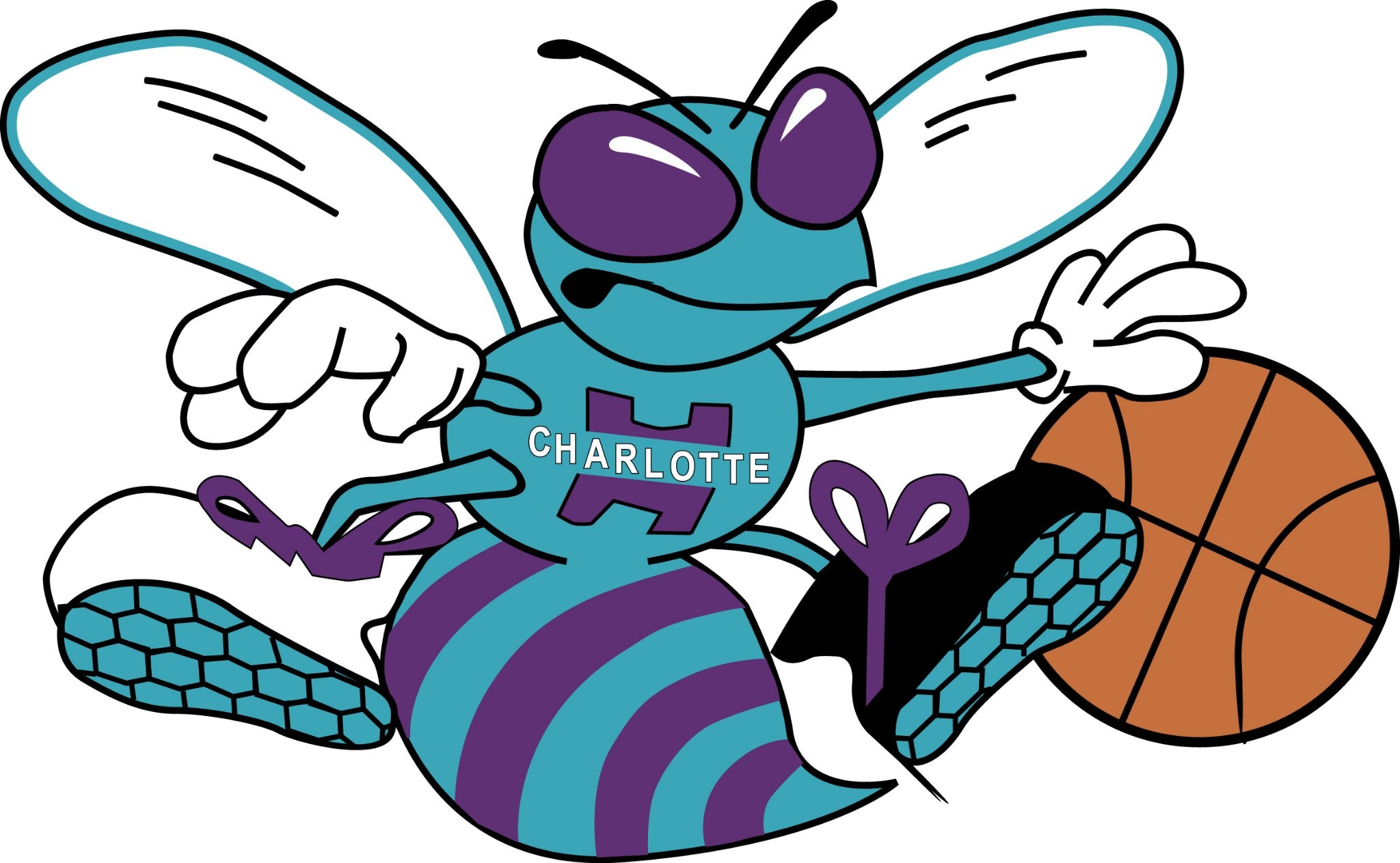 Charlotte Hornets (H) Vinyl Die-Cut Decal / Sticker ** 4 Sizes **