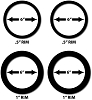Corn Hole Board Rings Set of 2 (choose from 2 sizes)