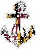 Maryland Anchor Flag (B) Die-cut Vinyl Decal / Sticker ** 4 Sizes **