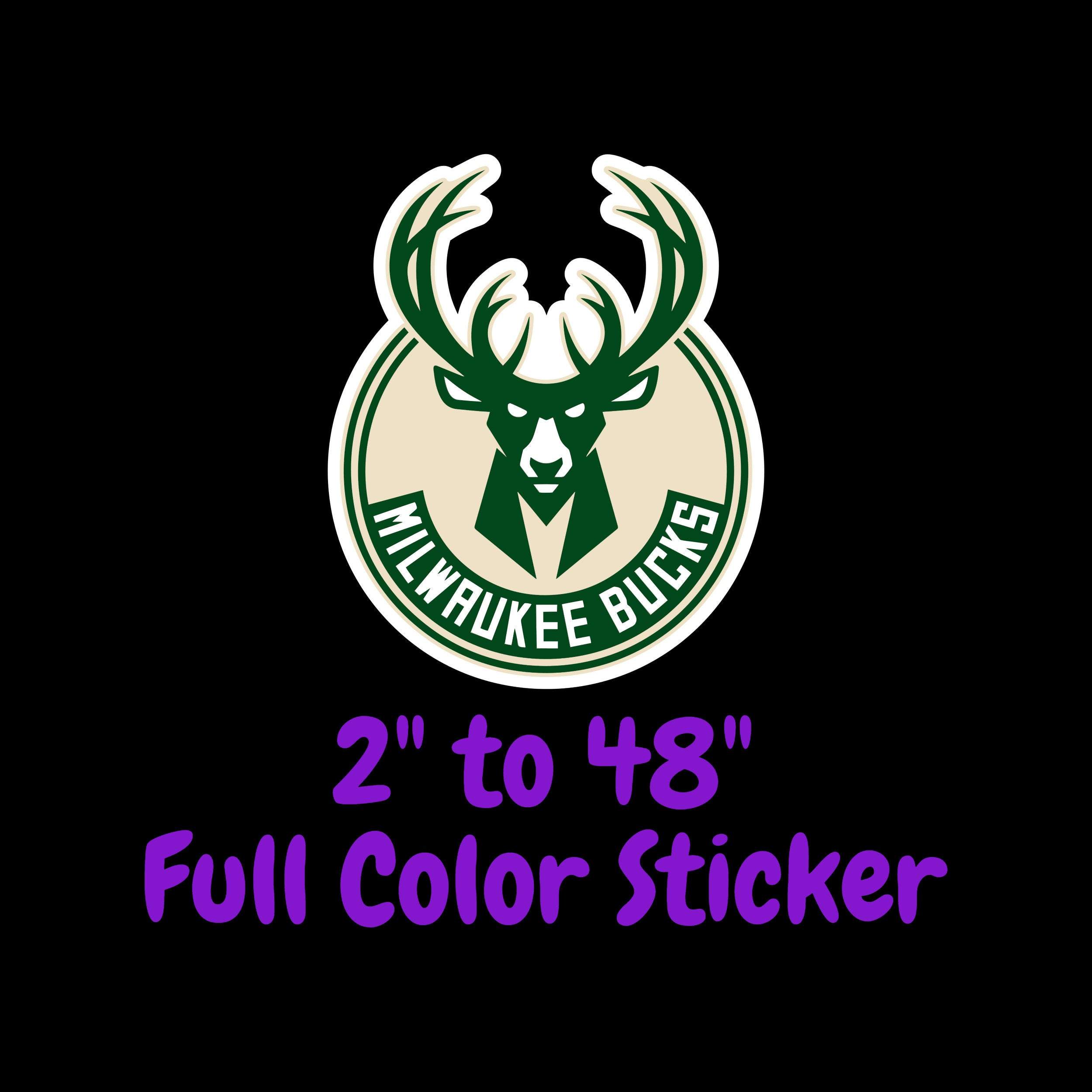 Milwaukee Bucks (B) Vinyl Die-Cut Decal / Sticker ** 4 Sizes **