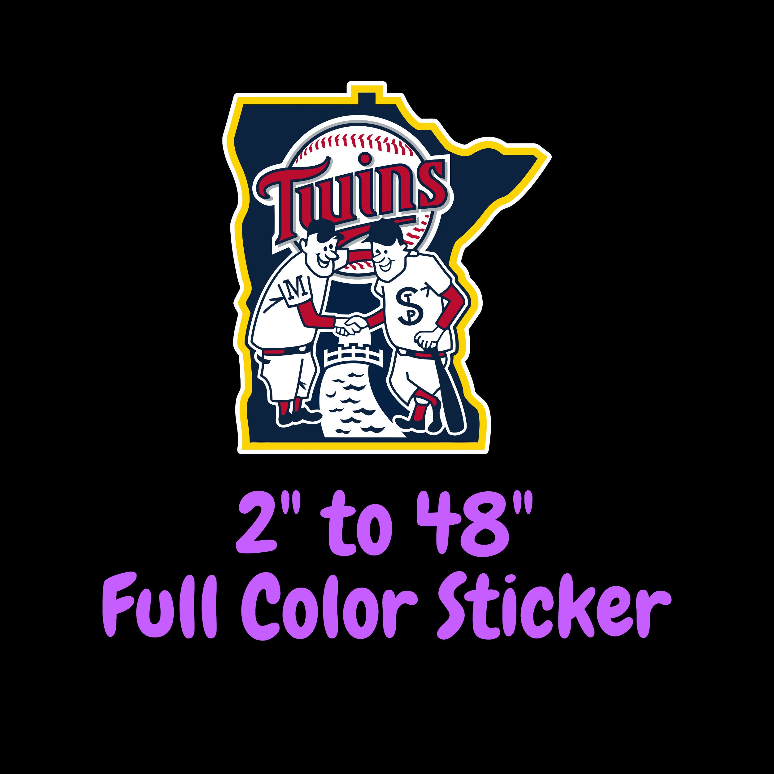 Minnesota Twins (F) Vinyl Die-Cut Decal / Sticker ** 4 Sizes ** 