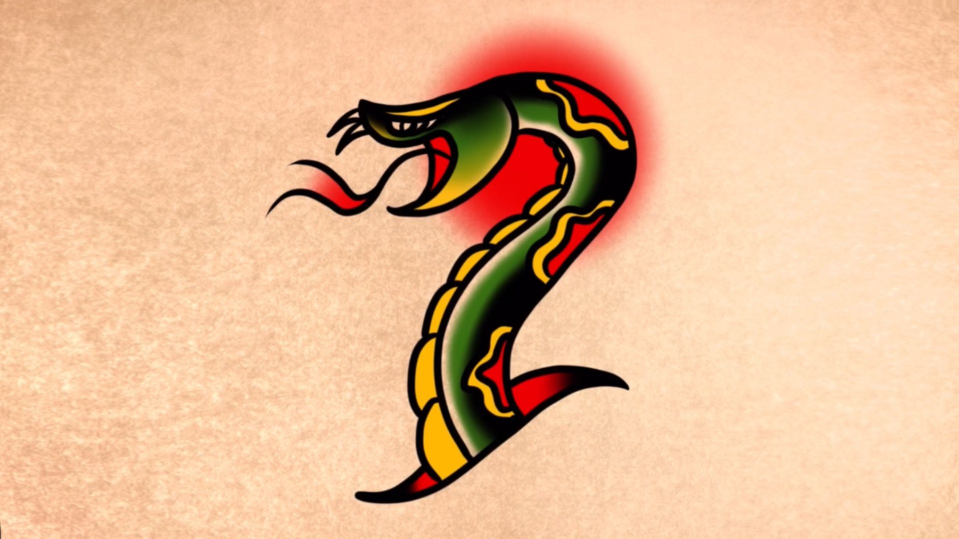 Tiger Snake Traditional Tattoo Flash Die-cut Vinyl Decal / Sticker ** 4 Sizes **