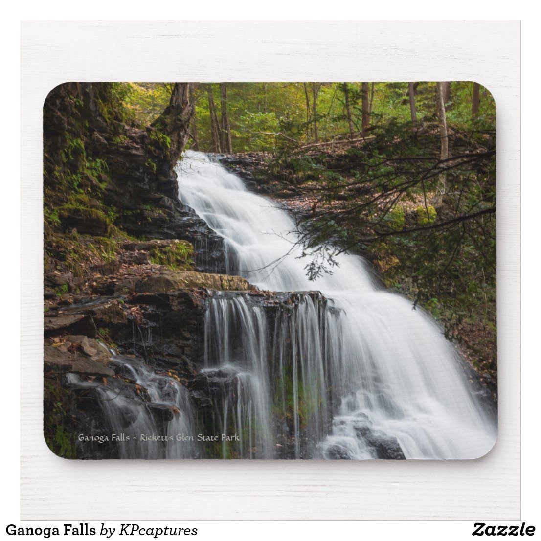 White Horse Falls Mouse Pad 9.25" X 7.75"