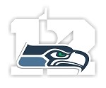 Seattle Seahawks 12th Man Logo Vinyl Die-Cut Decal ** 4 Sizes **